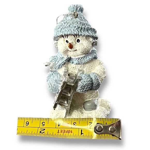Snow Buddies Sleddin Vintage 3" Ornament By Encore #8527594212 Blue & White - Picture 9 of 9